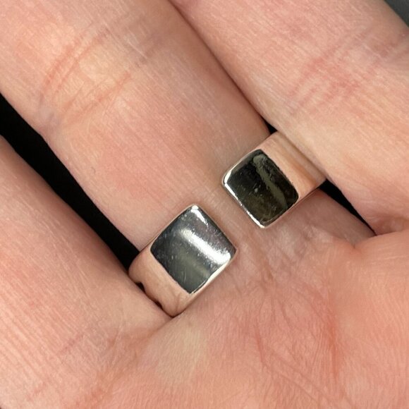 925 Sterling Stamped Twisted Knot Adjustable Boho Ring #1319 - Picture 8 of 13